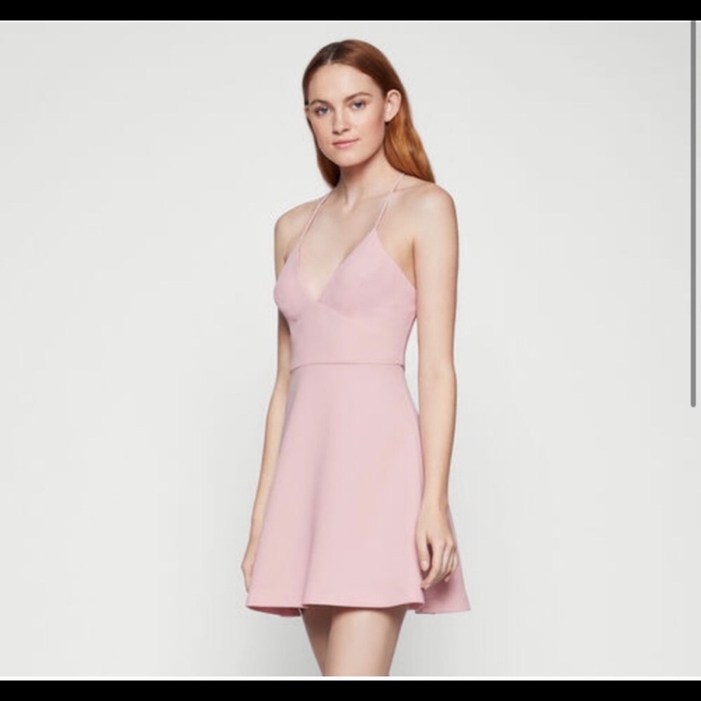 BCBGeneration Cocktail Dress 12 Pink Cross-Back - Picture 6 of 9